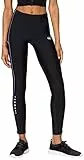 Ultrasport Panta jogging lunghi per donna con effetto compressivo e funzione Quick Dry, Nero/Viola Opulenza, XS