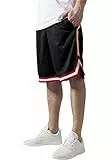 Urban Classics Pantaloncini Uomo Basket, Shorts Girovita Elasticizzato, Tasche, Striscia Colorata Laterale, Materiale Traspirante e Leggero, Taglie S-3XL