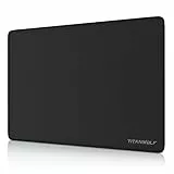 TITANWOLF - Tappetino per Mouse - XL Gaming Mousepad Mouse Pad 250 x 350mm - Mouse Mat Base in Gomma Antiscivolo - Resistente - Spessore 3mm - Nero