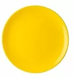 Excelsa Trendy Piatto Frutta, Ceramica, Giallo, 20 x 20 x 1 cm