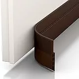 Vellure® Paraspifferi porta blindata - NUOVO Paraspifferi sottoporta Premium (rapido e facile da applicare) ideale anche per protezione da suoni, freddo e chiusura porta d'ingresso (1 x marrone)