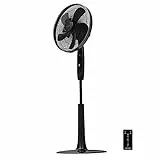 Cecotec Ventilatore a piantana con telecomando e timer EnergySilence 1020 ExtremeConnected. 60 W, 10 lame, 6 velocità, motore in rame, altezza regolabile 115 o 135 cm, nero