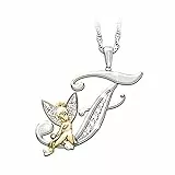LILY123 Moda Elfi Fata Lettera Iniziale Nome Ciondolo Collana per Le Donne Ragazze, Alfabeto Capitale 26 A-Z Fortunato Sliver Maglione Catena clavicola Collana Gioielli Regali