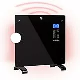 Klarstein Stufa Elettrica Basso Consumo, Stufa Elettrica 1000W, Termoconvettore con Rotelle, Termosifone Elettrico Portatile, Termoconvettore a Parete con Termostato, Stufetta Elettrica per Casa