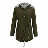 RYTEJFES Giacche da donna Sale, cappotto invernale lungo, nero, in peluche, taglie grandi, foderato, in peluche, giacca invernale da donna con cappuccio, invernale, caldo cappotto invernale parka,