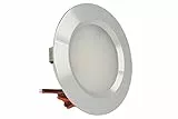 LEDLUX Mini Faretto Led Da Incasso Rotondo 3W AC/DC 12V DC 24V Foro 50mm (Argento, 4500K)