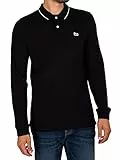 Lee Polo a Maniche Lunghe in piqué Maglia, Nero, S Uomo