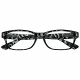 The Reading Glasses Company Tartaruga Latteo Nero Lettori Uomo Donna R10-1 +1,00 - 50 Gr