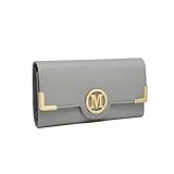 Miss Lulu Portafogli da donna Portafoglio lungo da donna Tasca con cerniera Molteplici slot per carte in pelle PU con fibbia in metallo