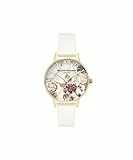 Olivia Burton Orologio Analogico al Quarzo da Donna con Cinturino in Pelle Bianco - Ob16Cs15