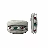 Macaron TOOLATE Bracciale Donna Caucciù con Perle Colorate e Strass, Made in Italy