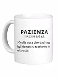 LE HERISSON Tazza MUG PAZIENZA S.F. SIMPATICA REGALO DIVERTENTE UFFICIO LAVORO COLLEGA 595-2