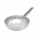 Pentole Agnelli Alluminio 3 mm Professionale Padella Alta per Saltare con Manico Inox, Argento, 18 cm