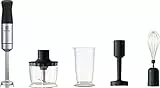 Electrolux E5HB2-8SS Frullatore a immersione Create 5 in acciaio Inox e accessori, 1000W, funzione Turbo e tecnologia TruFlow