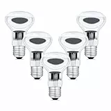 SCNNC Riflettore Lampadina E27 R63 60W Dimmerabile, AC220-240V, 550LM Bianco Caldo 2700K, Lampadine Incandescenza Faretto R63 E27 per Lampada Lava, Lampadario, Plafoniera, Confezione da 5