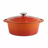 Sitram 712574 - Pentola in ghisa d'acciaio smaltata, 4 l, colore: Arancione