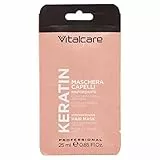 Vitalcare | Keratin - Maschera Capelli Rinforzante, per Capelli Fragili e Stressati, con Cheratina e Arginina, per Capelli più Forti e Morbidi, 25 ml