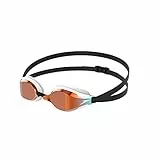 Speedo Unisex Adulto Fastskin Speedsocket 2 Mirror Occhialini, Bianco/Rose Gold, Taglia Unica
