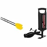 Intex Coppia Remi, Colore Neri/Giallo, 122 Cm, 59623 & 68612 Pompa Manuale Piccola, Nero