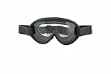 ETHEN SCRAMB02 Maschera Linea Vintage per Moto e Motocross, Adatto a Qualsiasi Tipo di Casco, Lente Fotocromatica, L'elastico Sostituibile con Antiscivolo sul Retro, Made in Italy, Arancio e Giallo