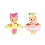 BLOOPIES Floaties | 2 Bambole per il bagnetto Roxy e il suo cucciolo Izzy; spruzzano acqua e fanno bolle - Giocattolo da bagno per bambini e bambine