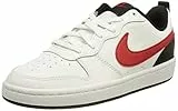 Nike Court Borough Low 2 (GS), Scarpe, 110 White/University Red-Black, 39 EU