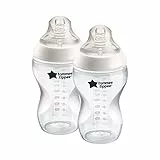 Tommee Tippee Biberon Closer to Nature, Tettarella Simile al Seno con Valvola Anticolica, 340ml, Confezione da 2