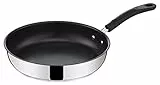 Lagostina Pratica Padella Antiaderente per Induzione, Grigio, 26 cm, Acciaio 18/10