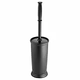 mDesign moderno scopino wc con porta scopino bagno – porta spazzolino wc di – in plastica – colore: nero
