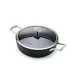 Moneta Armonia Tegame 2 Manici 28 cm + Coperchio Bordo Inox per Ogni Tipo di Piano Cottura