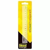 Idena 602052 - Righello in plastica, lunghezza 16 cm, trasparente, 1 pezzo