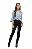 Pinko Cronometro Blusa Denim Lyocell Camicia, Pje_Lavaggio Chiaro, 44 Donna