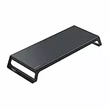ORICO - Supporto per monitor in alluminio, antiscivolo, per PC/Small TV/iMac/laptop/computer/notebook (portata 15 kg: 21,5 x 5,65 x 7,5), colore: Nero