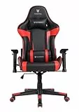 Oversteel - ULTIMET Sedia da gaming professionale in similpelle, braccioli 2D, regolabile in altezza, schienale reclinabile a 180°, pistone a gas classe 3, fino a 120Kg, colore Rosso