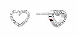 Tommy Hilfiger Jewelry Orecchini a perno da donna in Acciaio Inossidabile con cristalli - 2780744