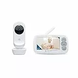 Motorola Nursery VM34 Baby Monitor con Telecamera, Schermo a Colori da 4.3 Pollici, Visione Notturna a Infrarossi, Ninne Nanne