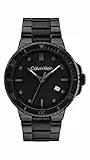Calvin Klein Orologio Analogico al Quarzo da Uomo con Cinturino in Acciaio Inossidabile Nero - 25200205