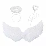 Anyingkai Ali d'Angelo Bianche,Ali Angelo Piumate,Ali d'Angelo Halloween,Costume da Angelo Bianco Ragazza,Ali d Angelo Costume per Karneval,Halloween,Feste di Cosplay