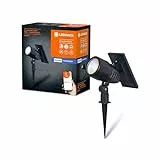 LEDVANCE SMART+ picchetto solare segnapasso spot outdoor Bluetooth, con luce bianca regolabile (3000K-6500K) + luce colorata, senza alimentazione, autonomia fino a 8 ore, protezione IP44, nero