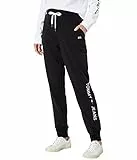 Tommy Hilfiger Jogger Pantaloni da Jogging con Logo, Nero, L Donna