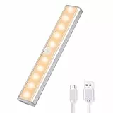 OUSFOT Luce Led Sensore Movimento 2 Modalità Wireless Led USB Ricaricabile Armadio Guardaroba