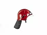 Theo Klein 8901 Fire Fighter Henry , Fire Helmet in Red I True to the Original Replica in MSA design I Movable visor I Size adjustable