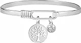 Sector No Limits Bracciale da donna, Collezione EMOTION, diametro 6 cm, in acciaio e vetro - SAPW14