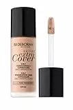 Deborah Milano - Fondotinta e Correttore Fluido 24 Ore Extra Cover SPF 20, 02 Beige, Effetto Levigante a Lunga Tenuta, Dona una Pelle Uniforme e Senza Imperfezioni, 30 ml