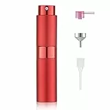 Toureal 8ml Spruzzino Profumo Ricaricabile, Vaporizzatore da Viaggio, Atomizzatore Nebulizzatore Profumo, Bottiglie Porta Profumo Spray (Rosso)