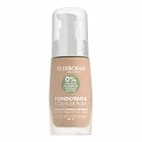 Deborah Milano - Fondotinta Formula Pura SPF 15 con Ingredienti Naturali, 02 Beige, Effetto Idratante e Antiossidante, Dona una Pelle Morbida, Vellutata e Levigata, 30 ml