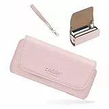 CABLE TECHNOLOGIES Custodia in Eco-Pelle di Alta Qualità compatibile con IQOS 3/3 Duo/2.4/2.4 Plus, Astuccio in Pelle PU, Organizer, Cover/Borsello Sigaretta Elettronica,Accessori(Rosa)