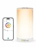 meross Lampada Smart da Comodino a LED, abat jour da comodino Portatile Compatibile con HomeKit, Alexa, Google e SmartThings, Luce Notturna LED Dimmerabile, per Camera da Letto, Soggiorno