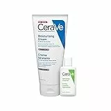 CeraVe Kit Corpo E Viaggio, Crema Idratante Viso E Corpo, Per Pelle Secca, Con Acido Ialuronico, 177 Ml + Detergente Idratante Viso Da Viaggio, Per Pelli Da Normali A Secche, 20 Ml