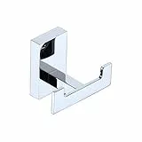 Beelee BA9203 - Gancio Portasciugamani, in ottone, Cappotto Gancio doppio gancio per bagno cucina, Montaggio a parete, Cromo Lucido